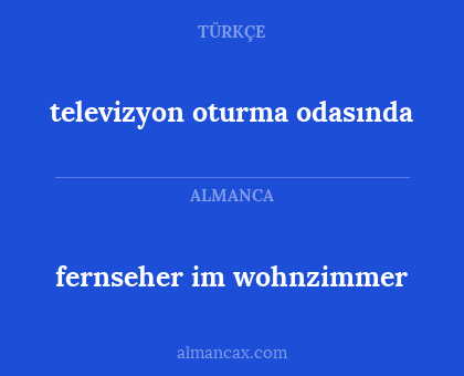 fernseher im wohnzimmer - televizyon oturma odasında