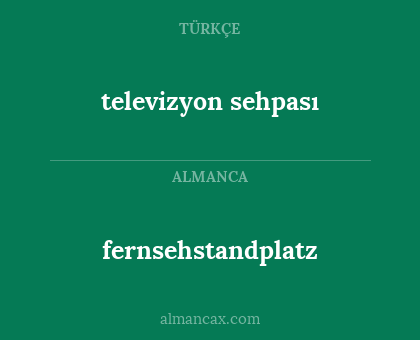 televizyon sehpası - fernsehstandplatz
