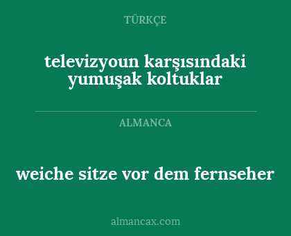 televizyoun karşısındaki yumuşak koltuklar - weiche sitze vor dem fernseher