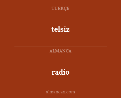 telsiz - radio