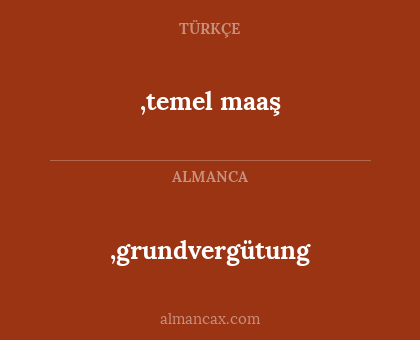 ,grundvergütung - ,temel maaş