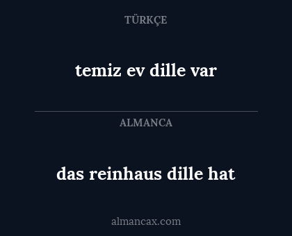 temiz ev dille var - das reinhaus dille hat