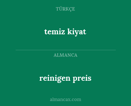 temiz kiyat - reinigen preis