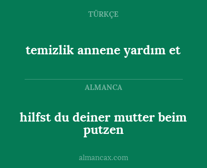 temizlik annene yardım et - hilfst du deiner mutter beim putzen