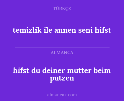 hifst du deiner mutter beim putzen - temizlik ile annen seni hifst