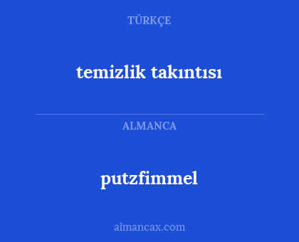putzfimmel - temizlik takıntısı