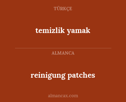 reinigung patches - temizlik yamak