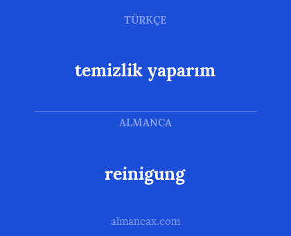 reinigung - temizlik yaparım
