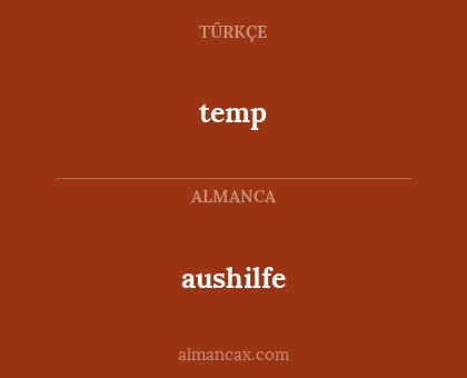 temp - aushilfe