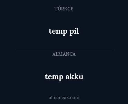 temp pil - temp akku