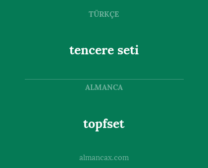 tencere seti - topfset