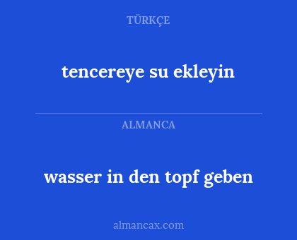 tencereye su ekleyin - wasser in den topf geben