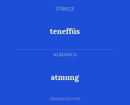 atmung - teneffüs
