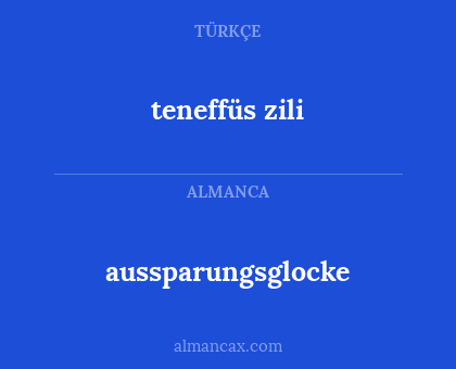teneffüs zili - aussparungsglocke