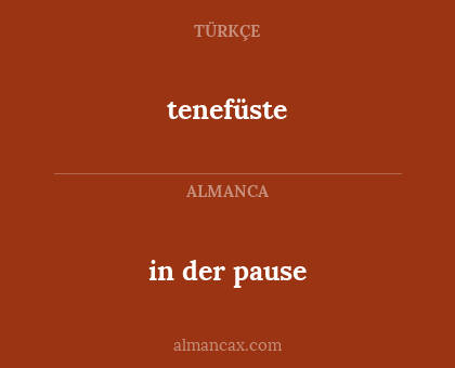 tenefüste - in der pause
