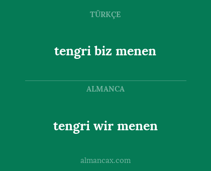 tengri wir menen - tengri biz menen
