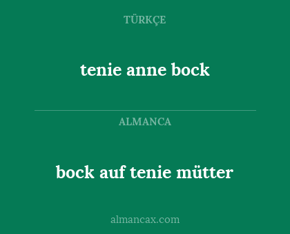 tenie anne bock - bock auf tenie mütter