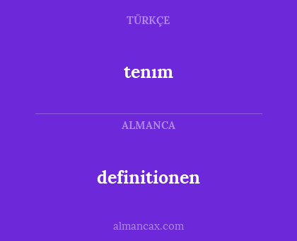 tenım - definitionen
