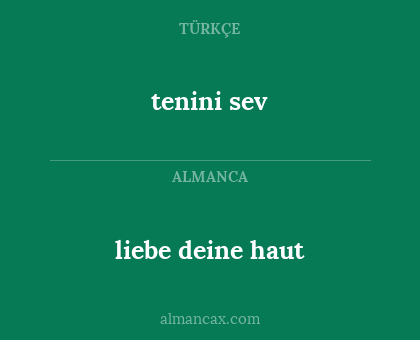 tenini sev - liebe deine haut