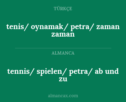 tennis/ spielen/ petra/ ab und zu - tenis/ oynamak/ petra/ zaman zaman
