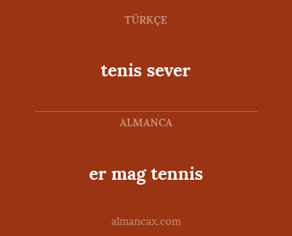 tenis sever - er mag tennis