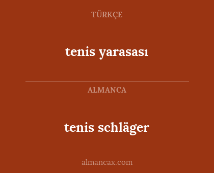 tenis schläger - tenis yarasası