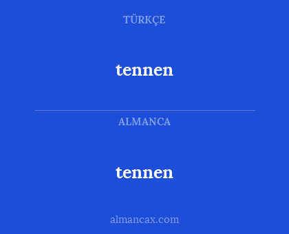 tennen - tennen
