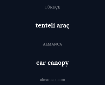 car canopy - tenteli araç