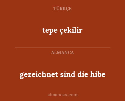 tepe çekilir - gezeichnet sind die hibe
