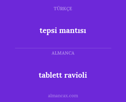 tepsi mantısı - tablett ravioli