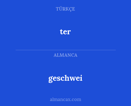 geschwei - ter