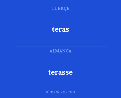 teras - terasse