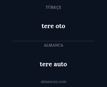 tere oto - tere auto