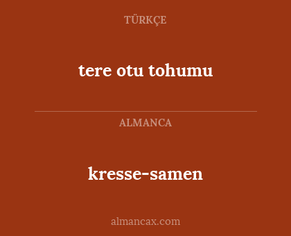 kresse-samen - tere otu tohumu