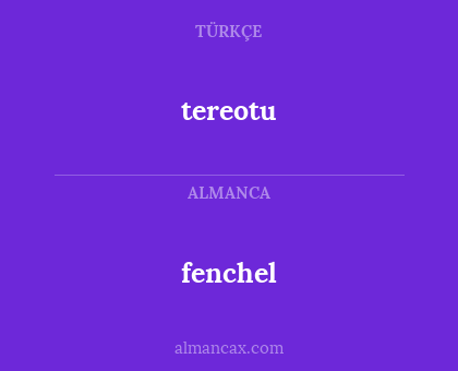 fenchel - tereotu