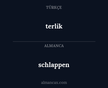 terlik - schlappen