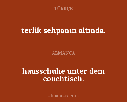 hausschuhe unter dem couchtisch. - terlik sehpanın altında.