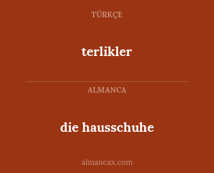 terlikler - die hausschuhe