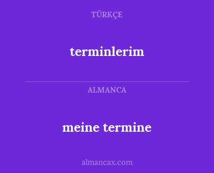terminlerim - meine termine
