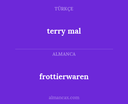 frottierwaren - terry mal