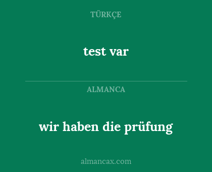 test var - wir haben die prüfung