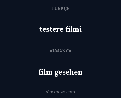 testere filmi - film gesehen