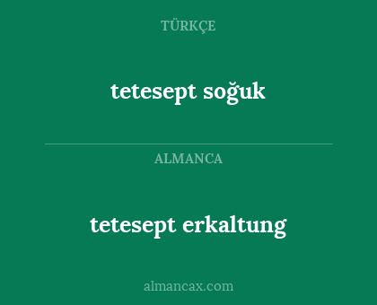 tetesept soğuk - tetesept erkaltung