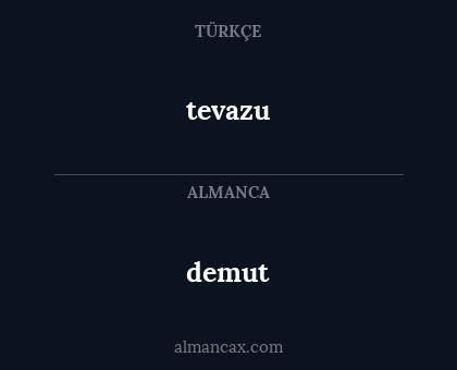 demut - tevazu