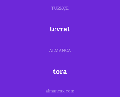 tevrat - tora