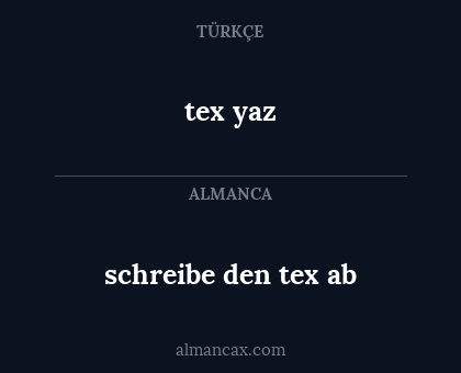 tex yaz - schreibe den tex ab