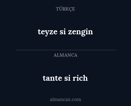 teyze si zengin - tante si rich