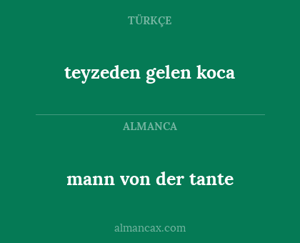 teyzeden gelen koca - mann von der tante