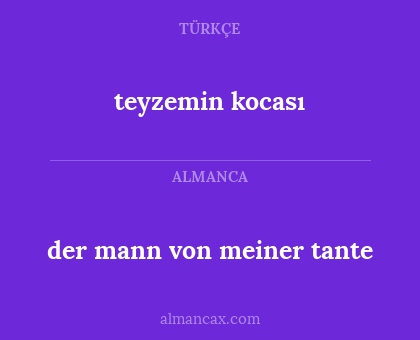 teyzemin kocası - der mann von meiner tante