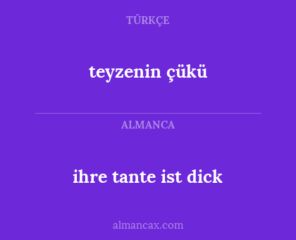 teyzenin çükü - ihre tante ist dick